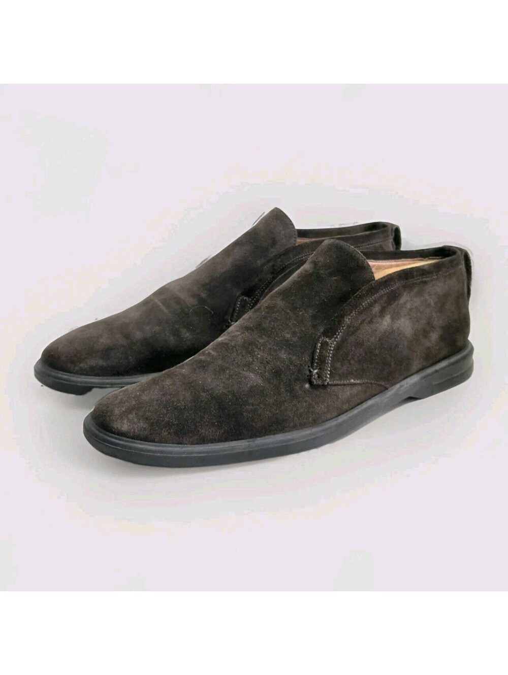 Peter Millar Mens 11 Excursionist Brown Suede Low Chukka Boots Slip-On Shoes EUC